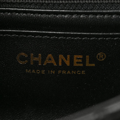 Chanel Lambskin Enamel Quilted Small Coco Hearts Flap Black 6 of 9
