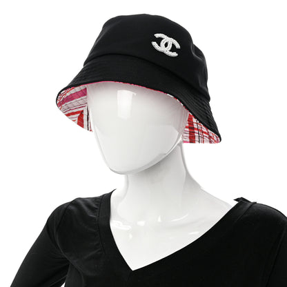 Chanel Cotton Pearl CC Bucket Hat M Black 2 of 8