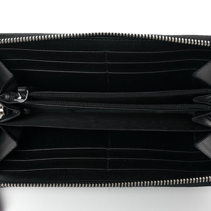 Gucci GG Supreme Monogram Kingsnake Zip Around Wallet Black Grey 5 of 8