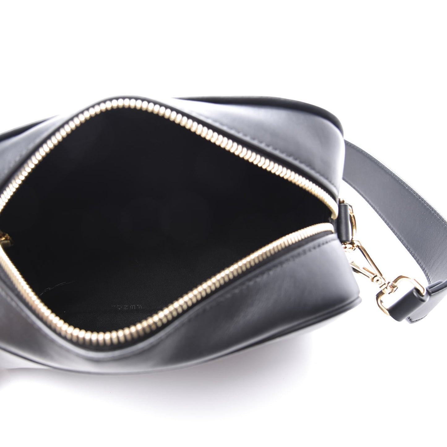 Vitello Century F is Fendi Bi-Color FF 1974 Embossed Camera Case Maya Black