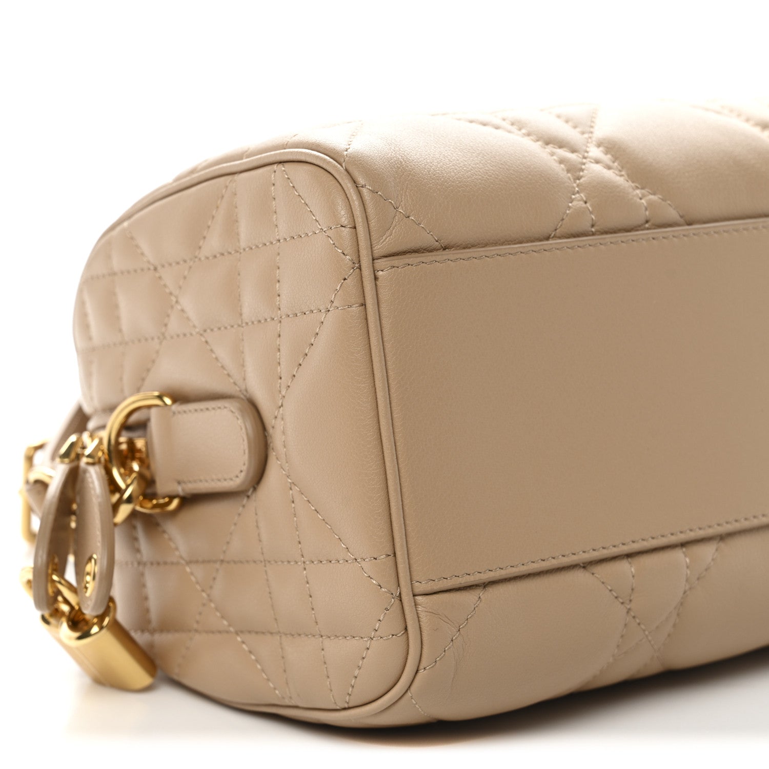 Christian Dior Calfskin Macrocannage Groove 20 Bag Biscuit 1844077
