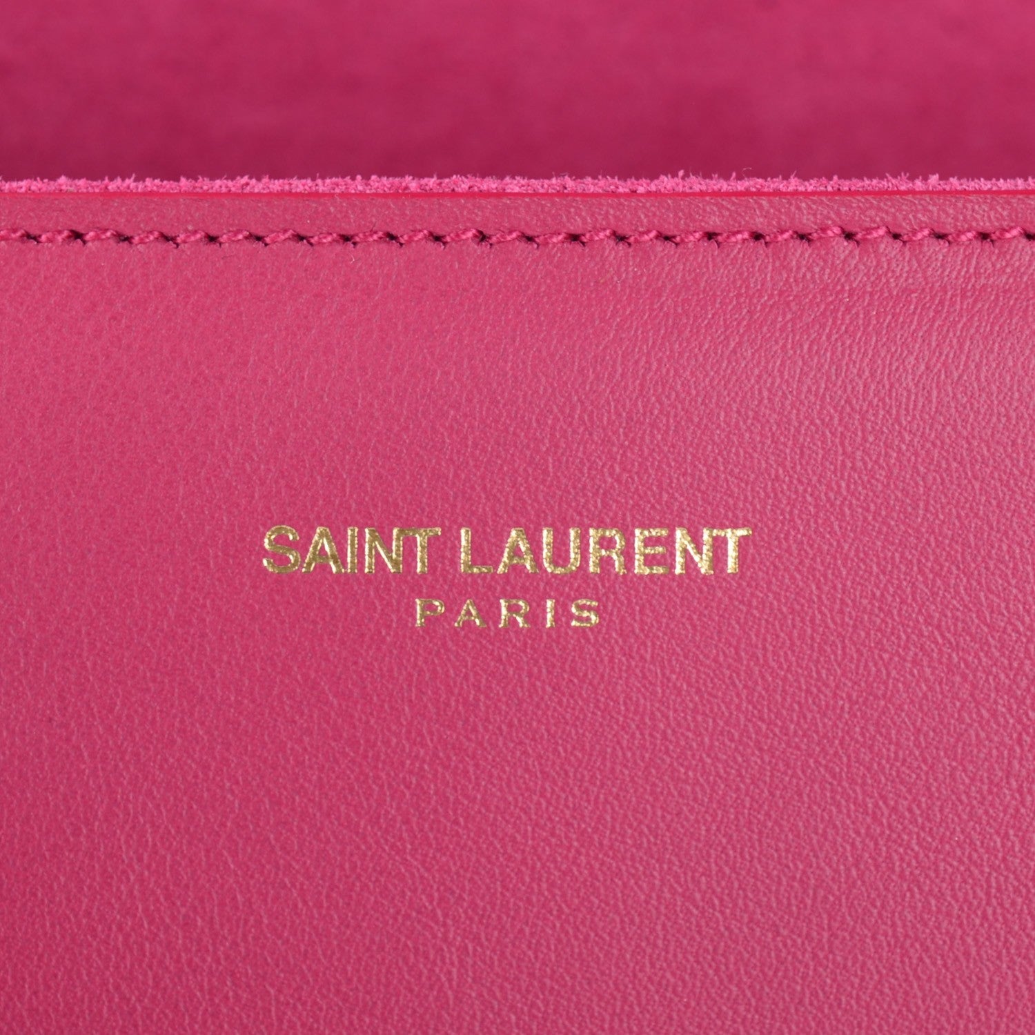 Saint Laurent Calfskin Classic Y Ligne Clutch Fuchsia 6 of 8