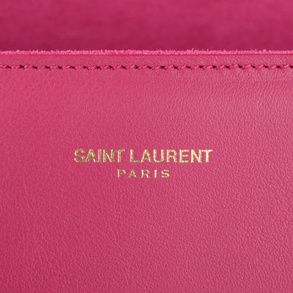 Saint Laurent Calfskin Classic Y Ligne Clutch Fuchsia 6 of 8