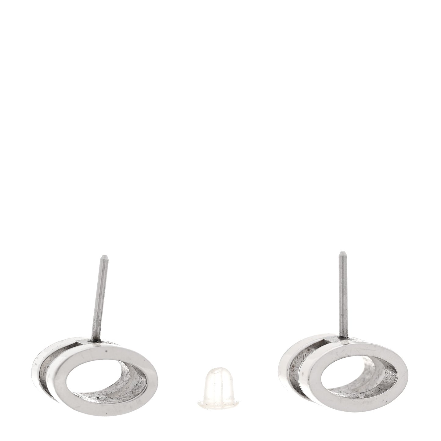 Palladium Lacquered Pop H Earrings White