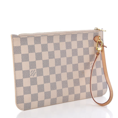 Louis Vuitton Damier Azur Neverfull MM GM Pochette 3 of 9