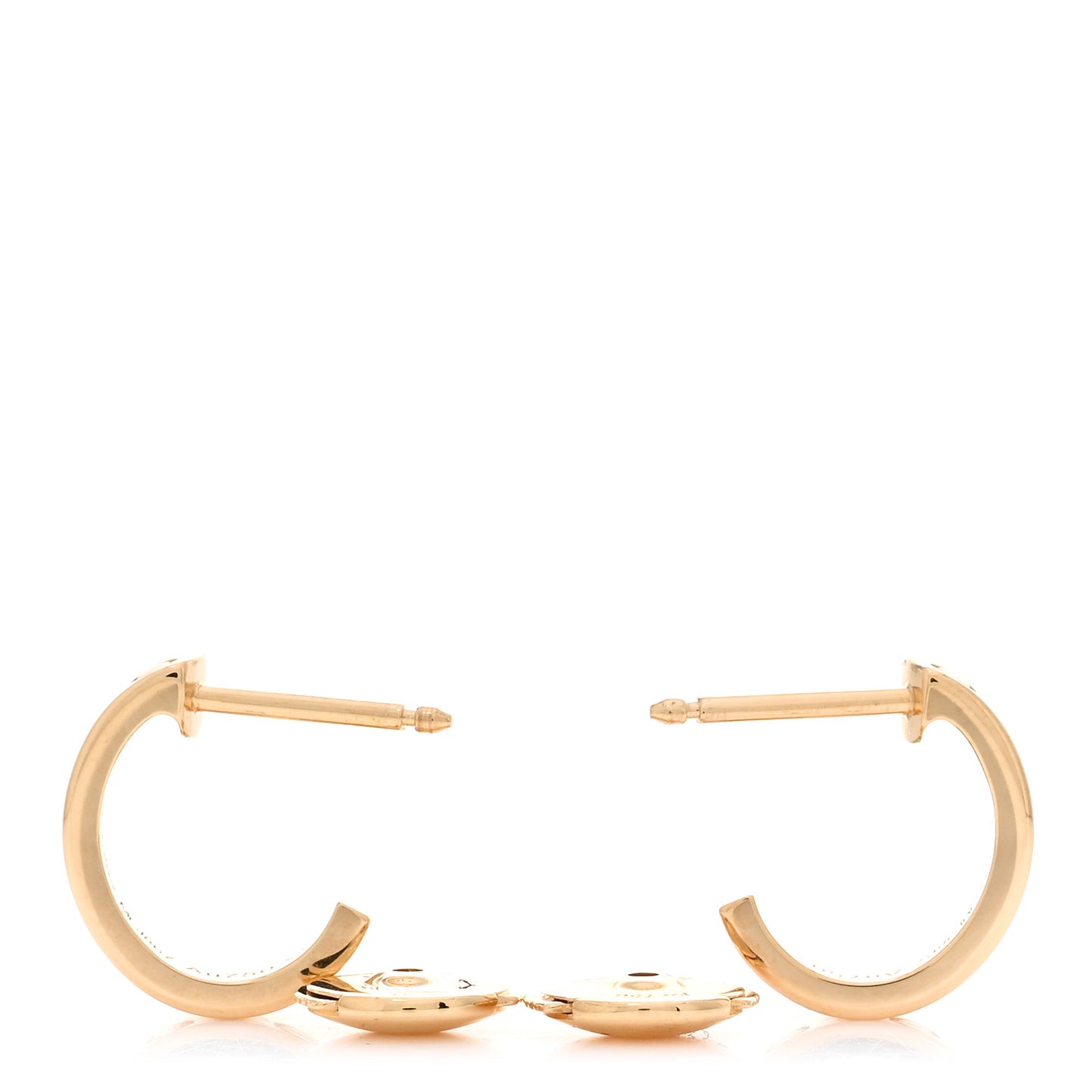 18K Yellow Gold Small LOVE Hoop Earrings