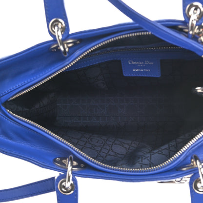Christian Dior Lambskin Cannage Large Lady Dior Blue 5 of 10