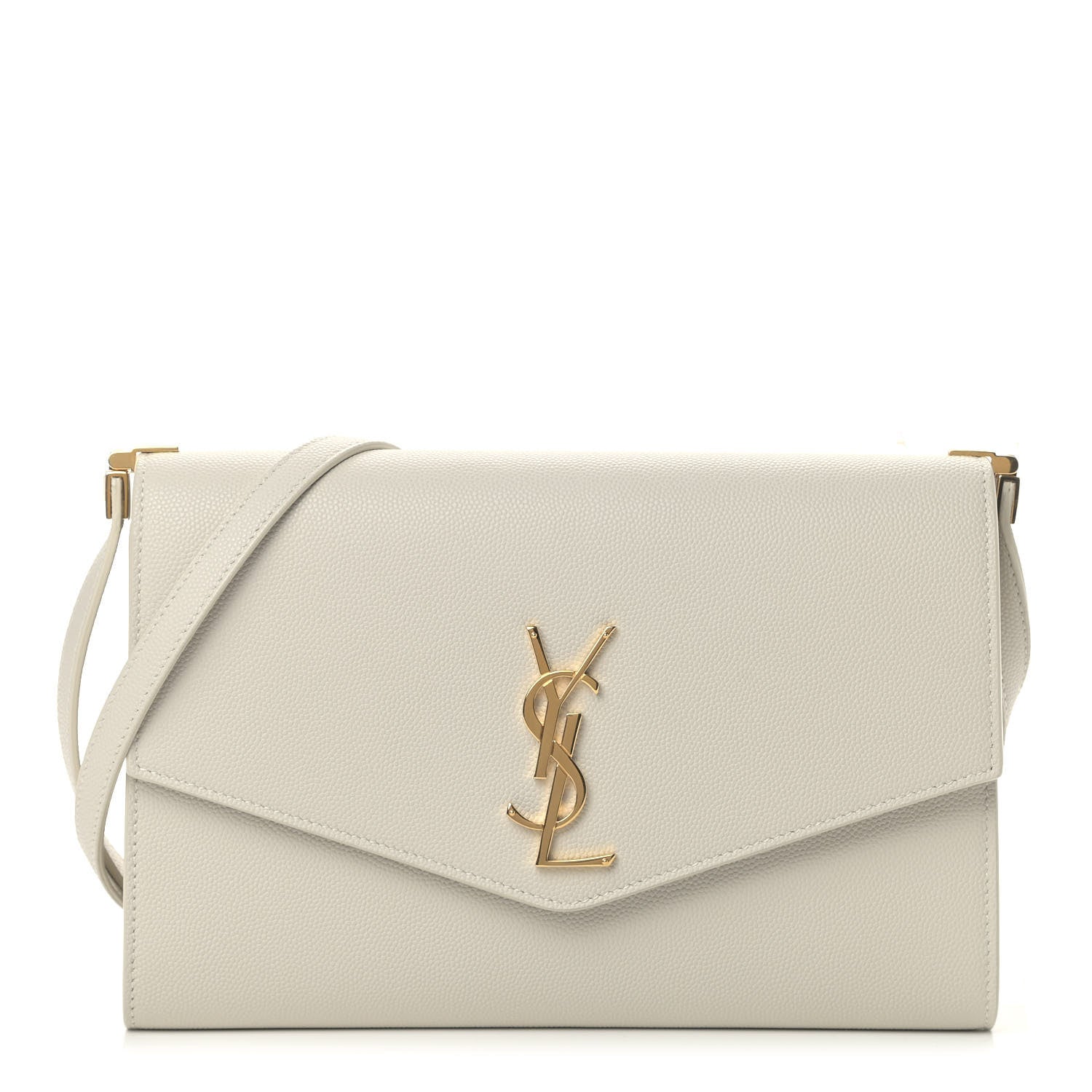Saint Laurent Grain de Poudre Mini Uptown Crossbody Bag Blanc Vintage 1 of 10