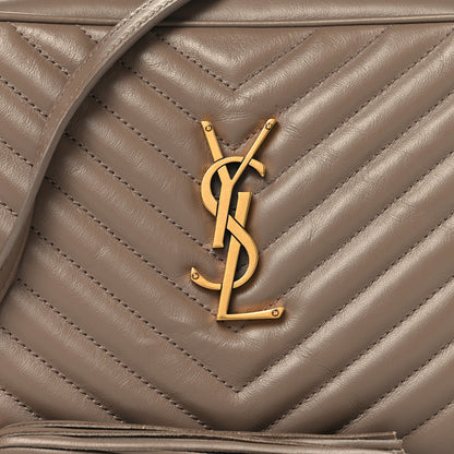 Saint Laurent Calfskin Matelasse Monogram Lou Camera Bag Taupe 8 of 10