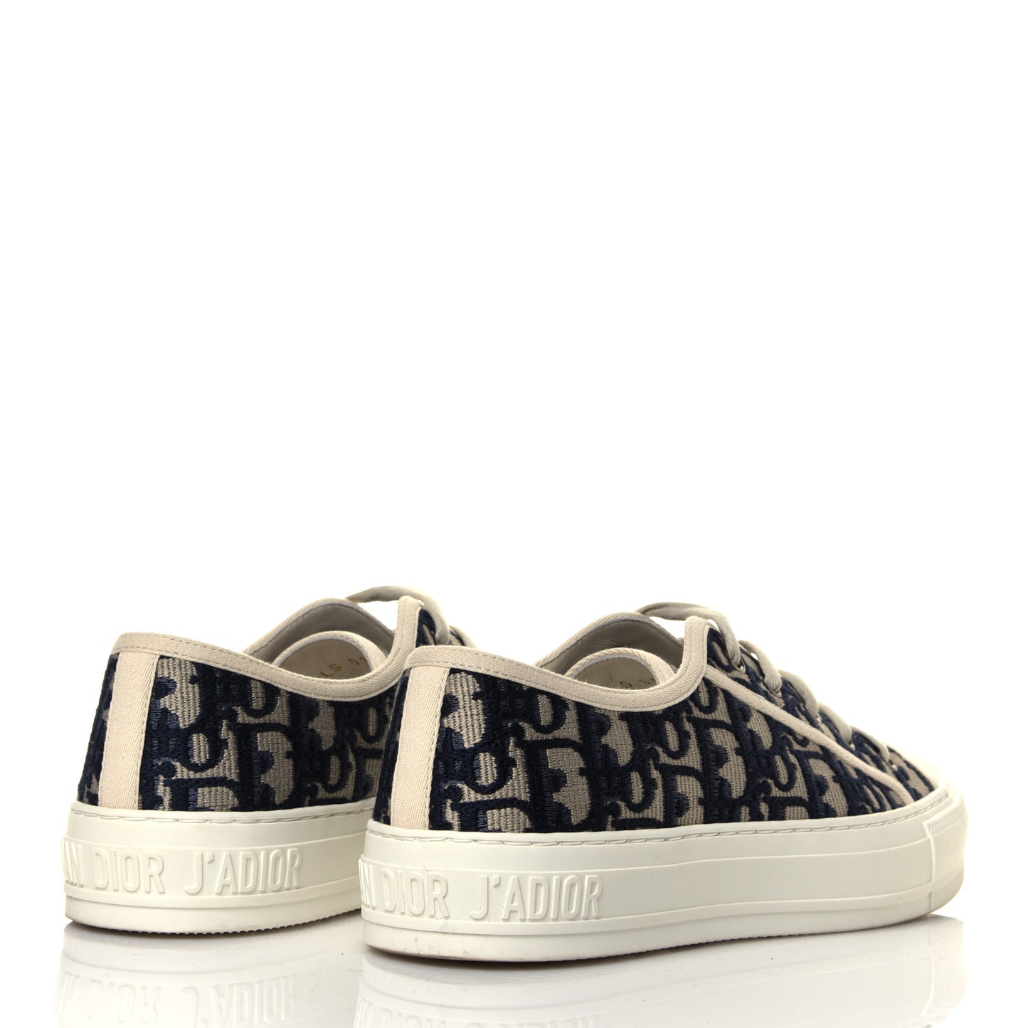 Canvas Oblique Walk'N'Dior Low Top Sneakers 38 Deep Blue