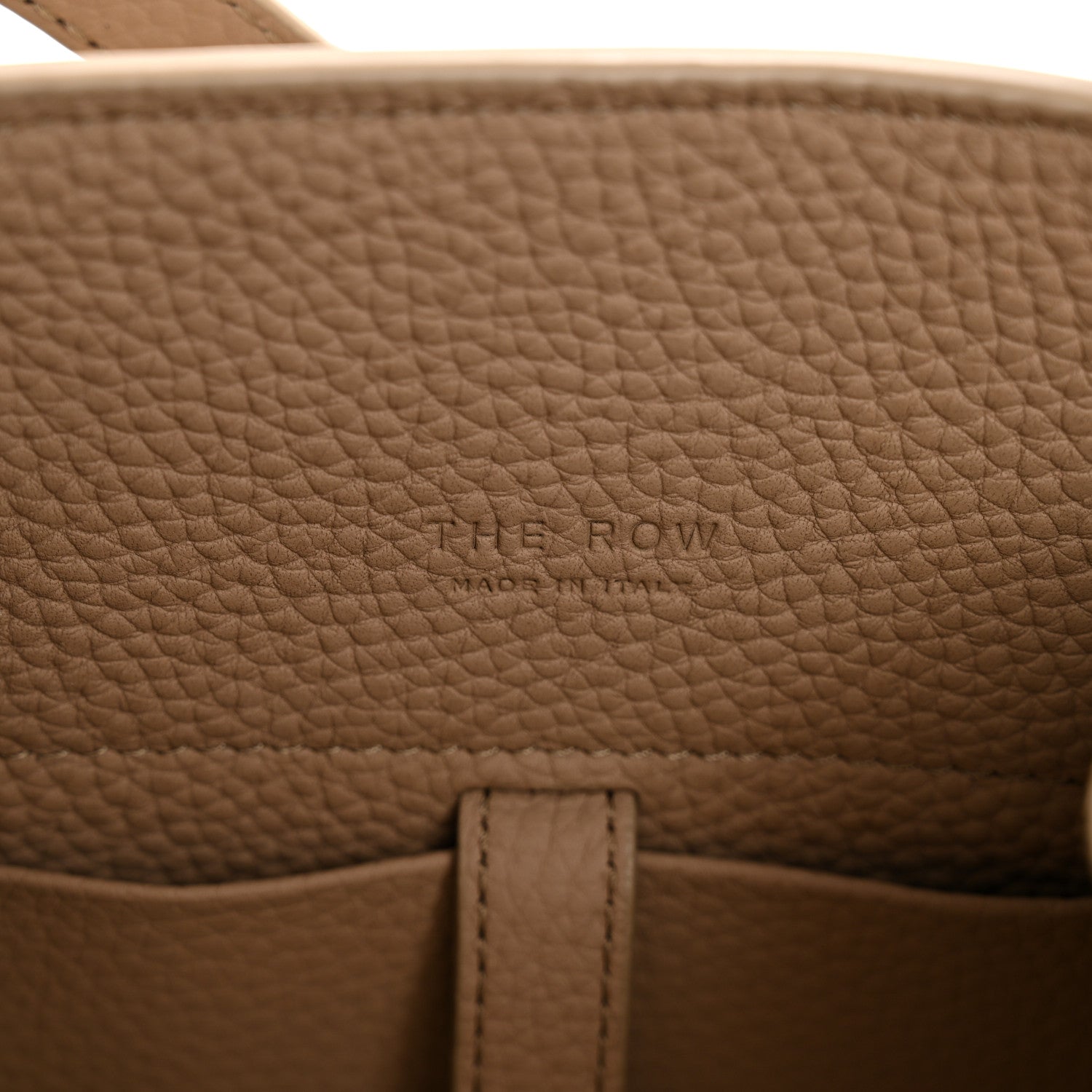 The Row Grained Calfskin Soft Margaux 10 Bag Dark Taupe 6 of 10