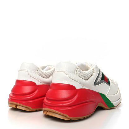 Gucci Lavaredo Eco Fabric Mesh Web Womens Rhyton Reflective Sneakers 36.5 Great White Green Red Silver 4 of 10