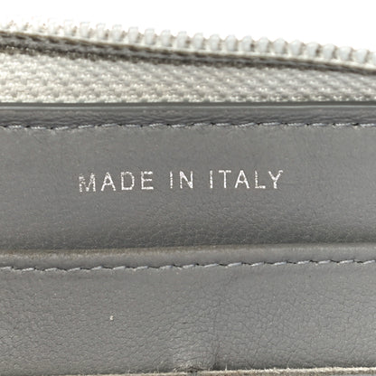 Chanel Metallic Caviar Chevron Quilted Boy Small Zip Around Wallet Silver 7 of 17