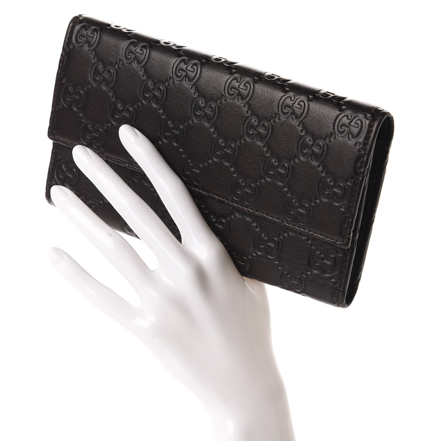 Gucci Guccissima Continental Flap Wallet Chocolate 2 of 9