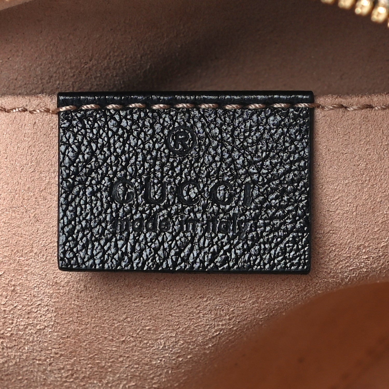 Gucci Monogram Matelasse Diagonal Small GG Marmont Chain Shoulder Bag Beige Black 6 of 12
