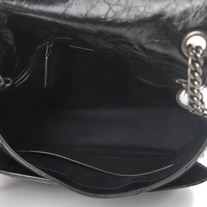 Saint Laurent Crinkled Calfskin Matelasse Monogram Large Niki Chain Satchel Black 4 of 4