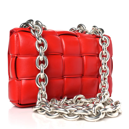 Bottega Veneta Lambskin Maxi Intreccio Padded Chain Cassette Crossbody Bag Nail Polish 3 of 8