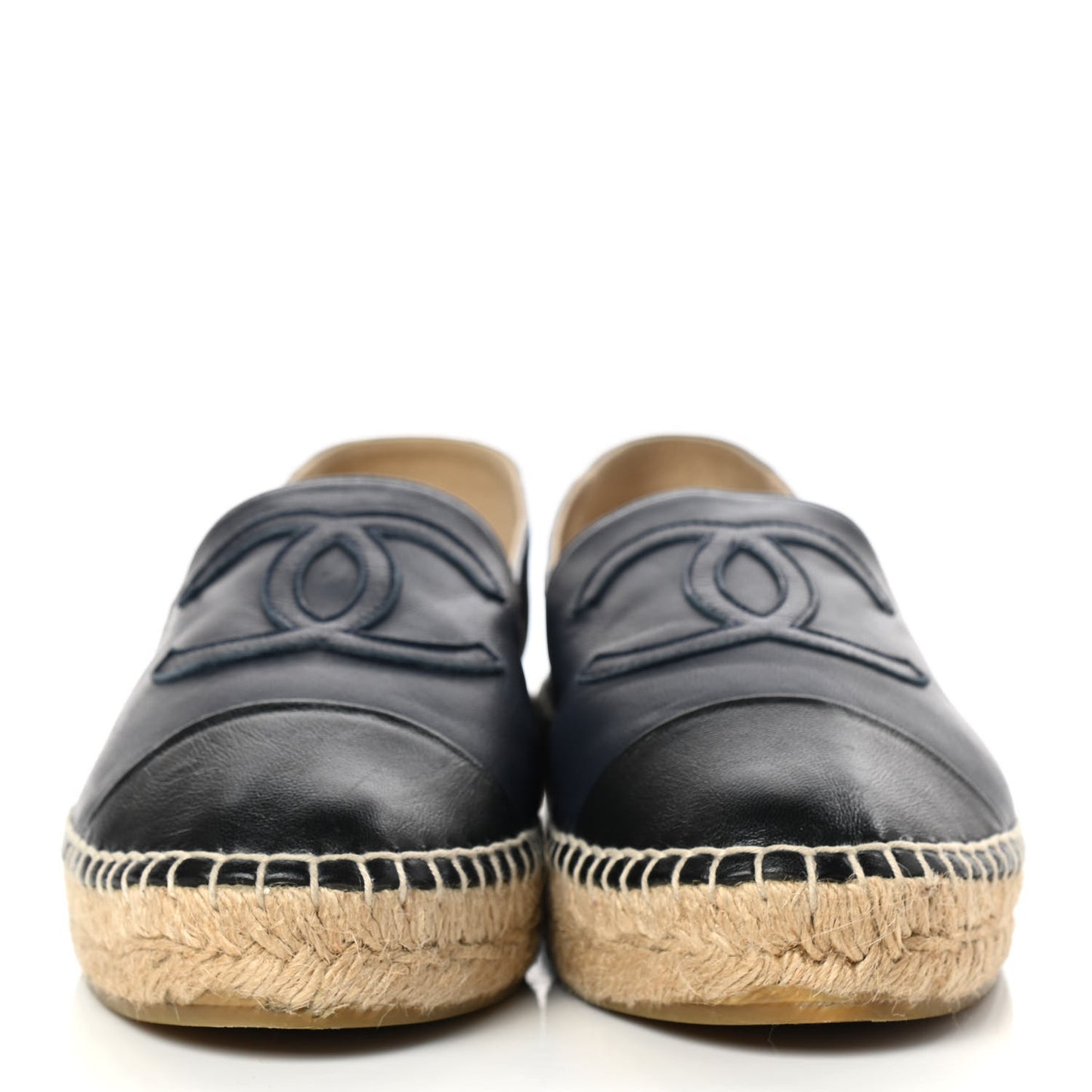 Lambskin CC Espadrilles 39 Navy Black