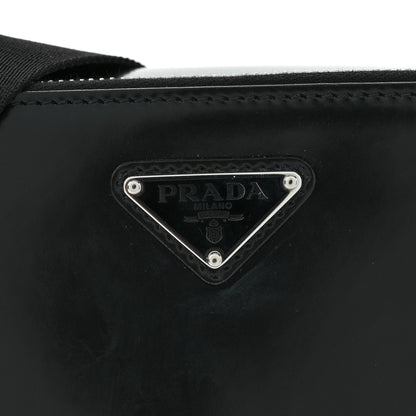 Prada Spazzolato Medium Brique Crossbody Bag Black 12 of 14