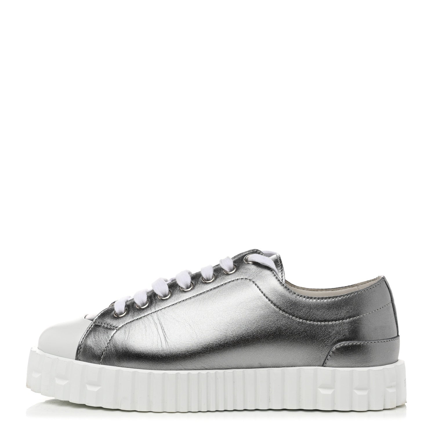 Hermes Metallic Calfskin Cross Sneakers 36.5 1 of 8