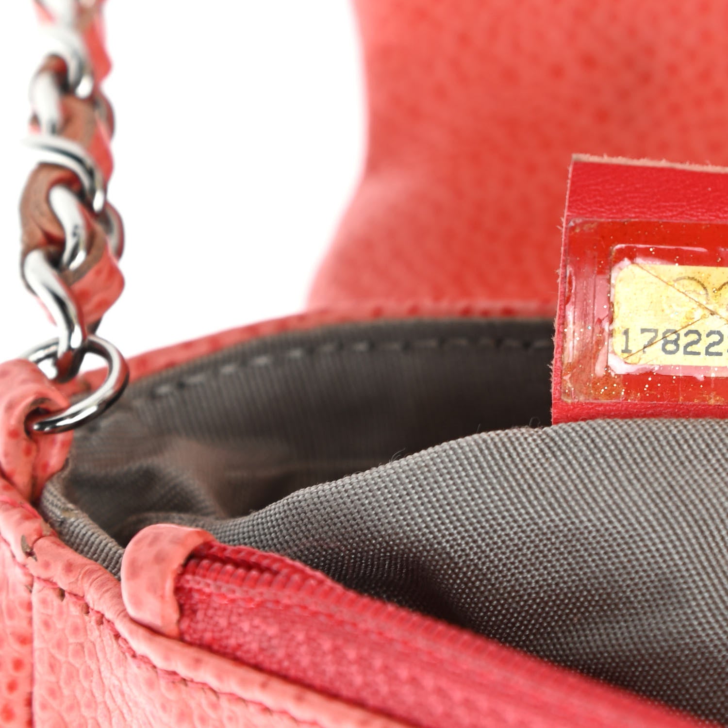 Chanel Caviar Half Moon Wallet On Chain WOC Coral 8 of 11