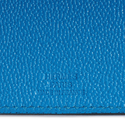 Hermes Chevre Mysore Tarmac Passport Holder PM Turquoise 6 of 8
