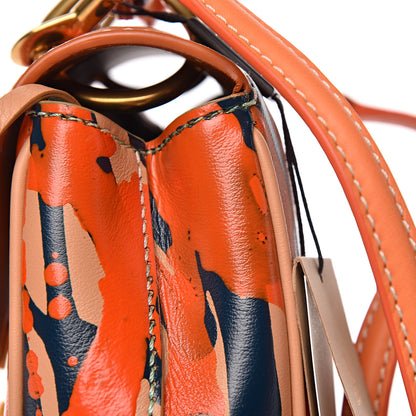 Burberry Trench Calfskin Splash Print Small DK88 Top Handle Bag Pale Clementine Burnt Sienna 14 of 15