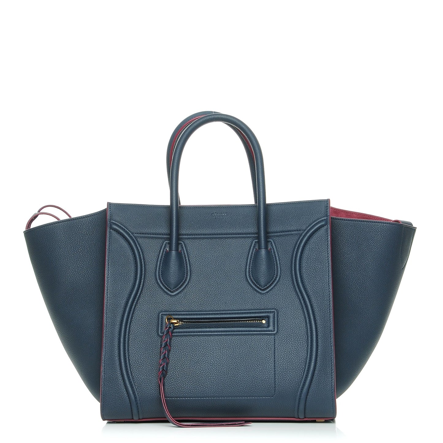 Baby Grained Calfskin Medium Phantom Luggage Steel Blue
