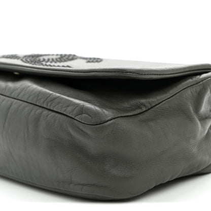 Chanel Lambskin Studded CC East West Flap Grey 10 of 11