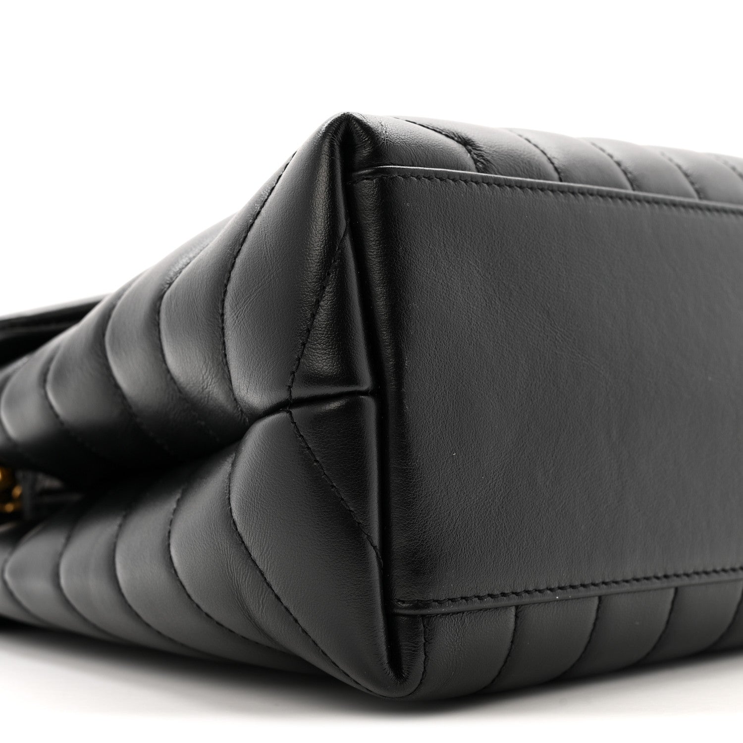 Saint Laurent Calfskin Y Quilted Monogram Medium Loulou Chain Satchel Black 10 of 17