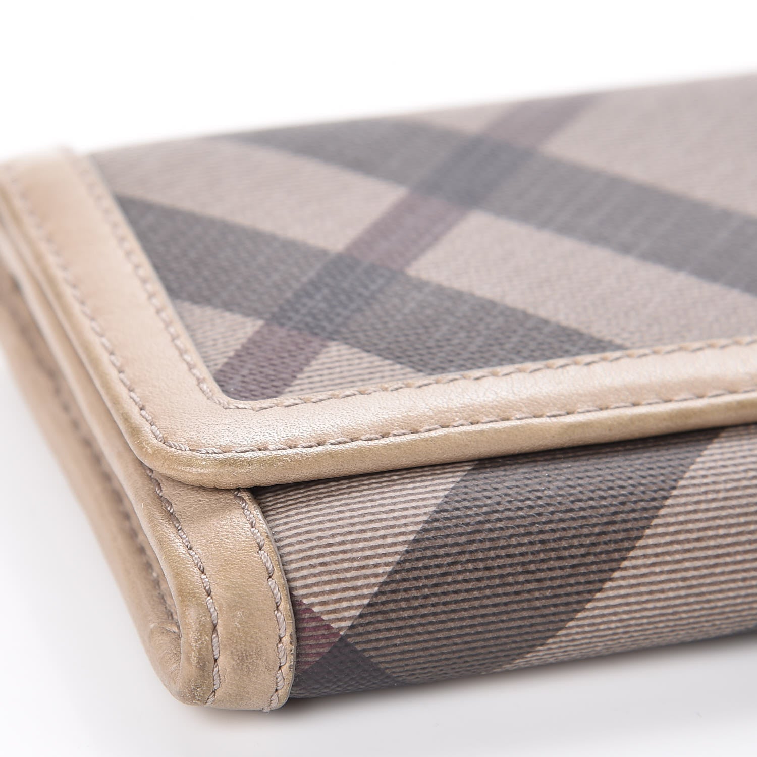 Burberry Smoked Check Continental Wallet Trench 11 of 12