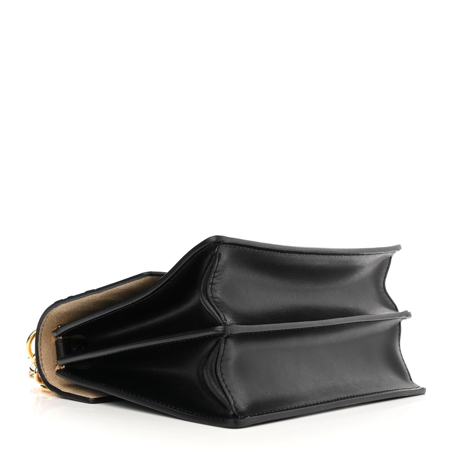 Fendi Vitello Liberty Bi-Color FF 1974 Embossed Small Kan I Shoulder Bag Black Maya 4 of 10