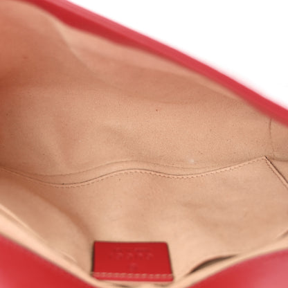 Gucci Calfskin Matelasse Mini GG Marmont Shoulder Bag Hibiscus Red 5 of 10