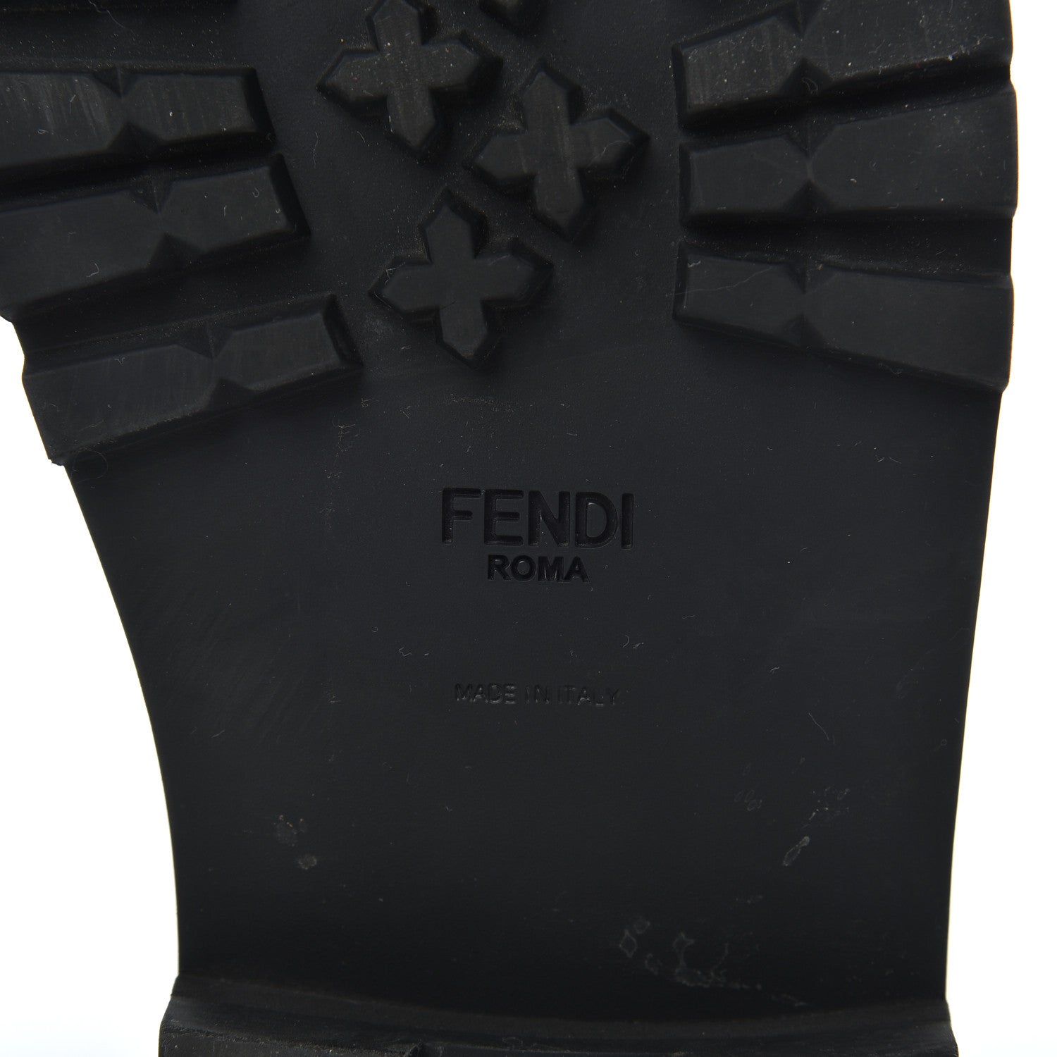 Fendi Calfskin FFreedom Platform Biker Boots 35 Black 7 of 18