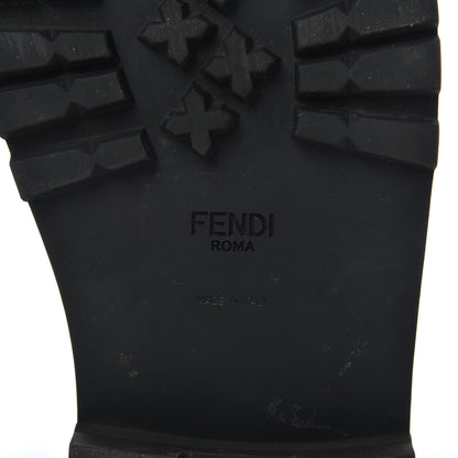 Fendi Calfskin FFreedom Platform Biker Boots 35 Black 7 of 18