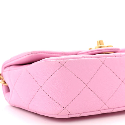 Chanel Caviar Quilted Mini Sweetheart Flap Lilac 9 of 10