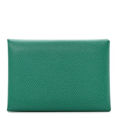 Hermes Epsom Calvi Duo Card Case Vert Jade 1 of 7