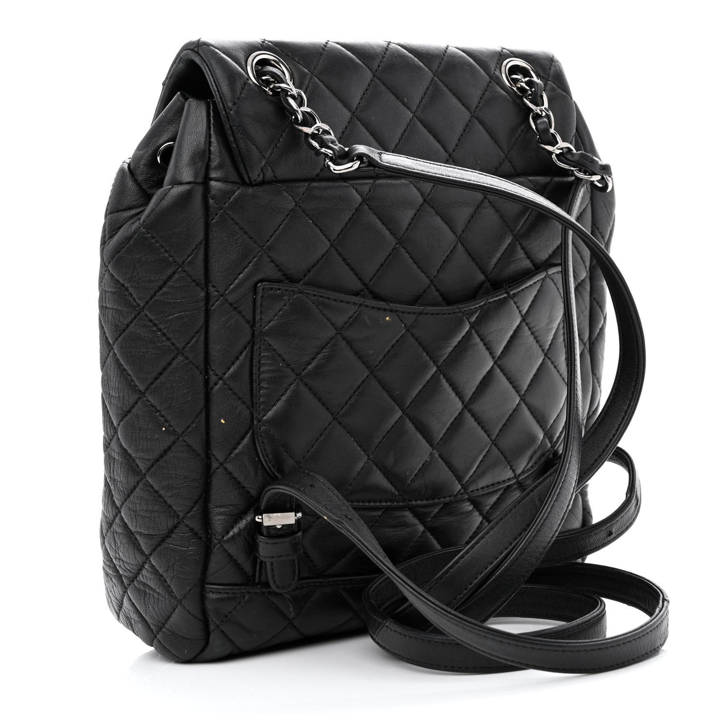 Lambskin Quilted Small Urban Spirit Backpack Black