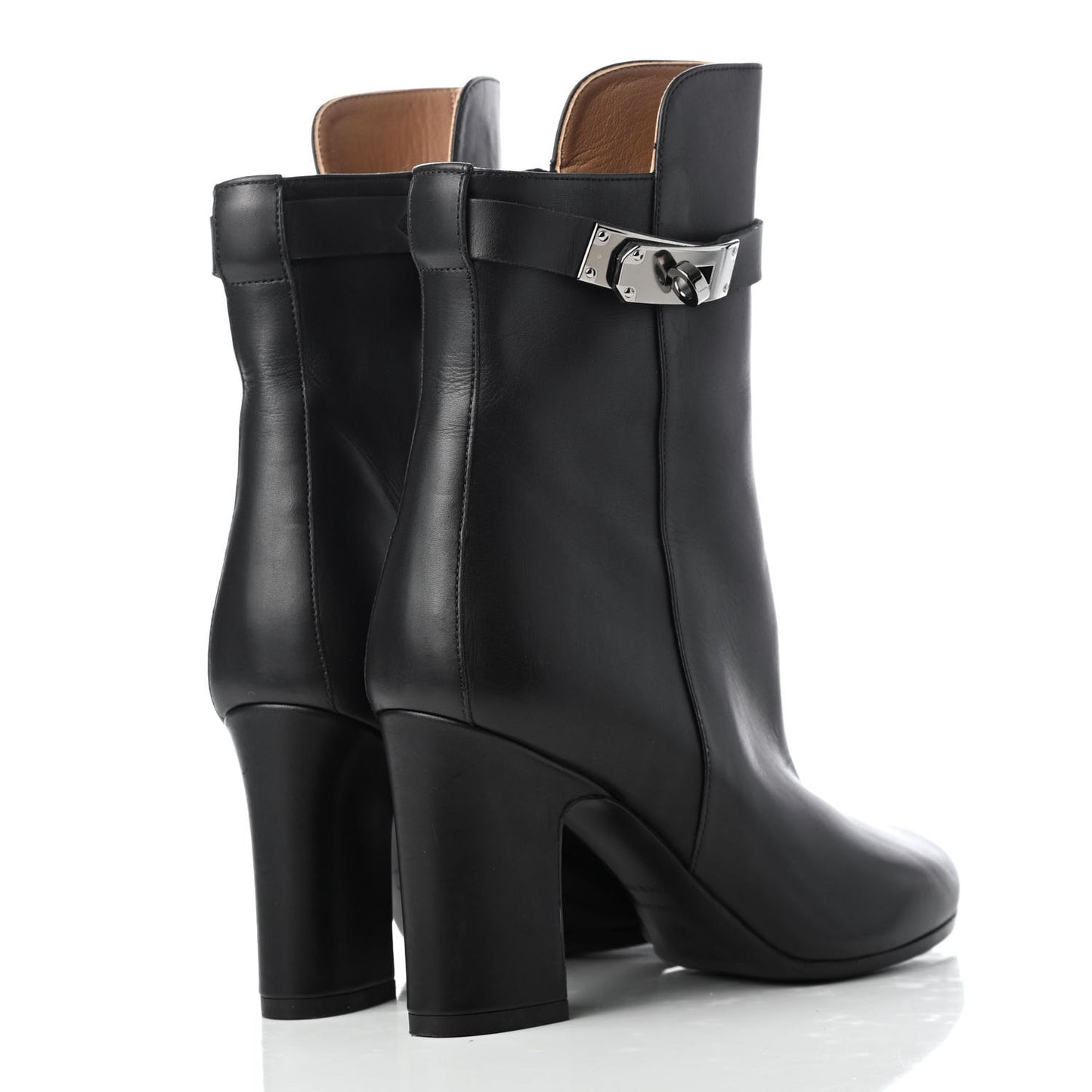 Calfskin Joueuse Ankle Boots 35 Black