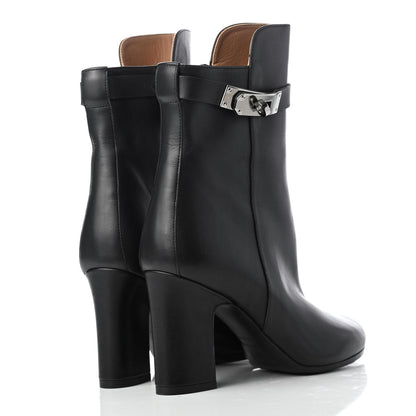 Hermes Calfskin Joueuse Ankle Boots 35 Black 4 of 7