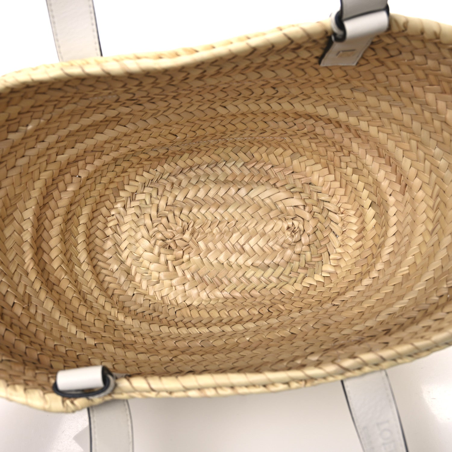 Loewe Raffia Small Basket Tote Bag Natural White 5 of 11