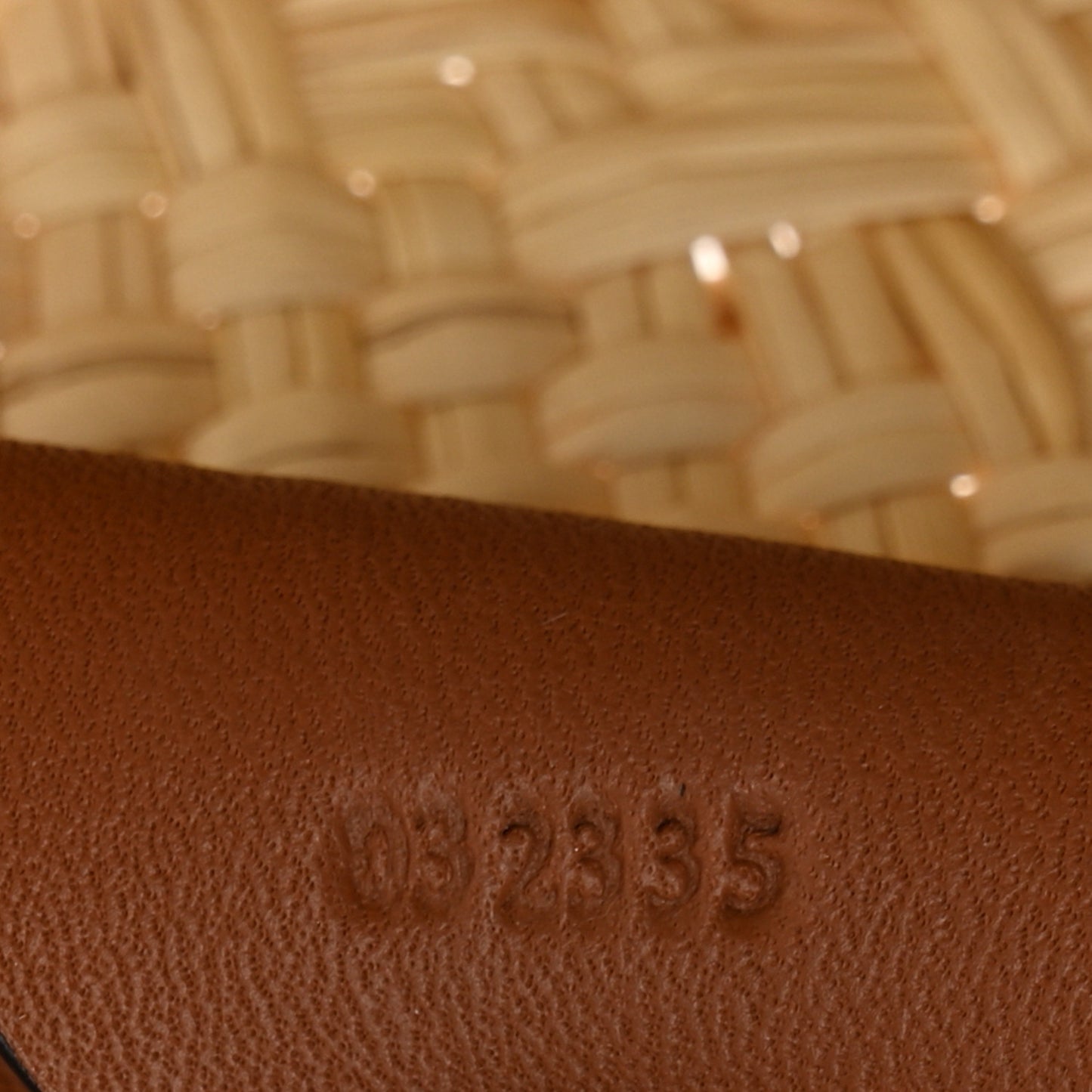 Calfskin Raffia Paulas Ibiza Small Anagram Basket Tote Bag Natural Tan