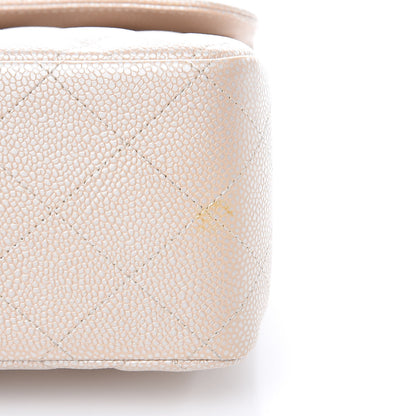 Chanel Pearly Caviar Quilted Jumbo Double Flap Light Beige 10 of 14