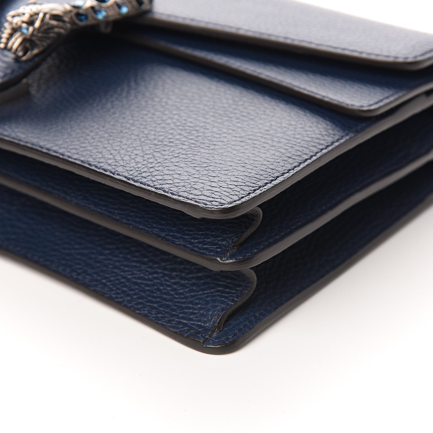 Gucci Dollar Calfskin Crystal Small Dionysus Shoulder Bag Blue Agata Montana Sapphire 8 of 9