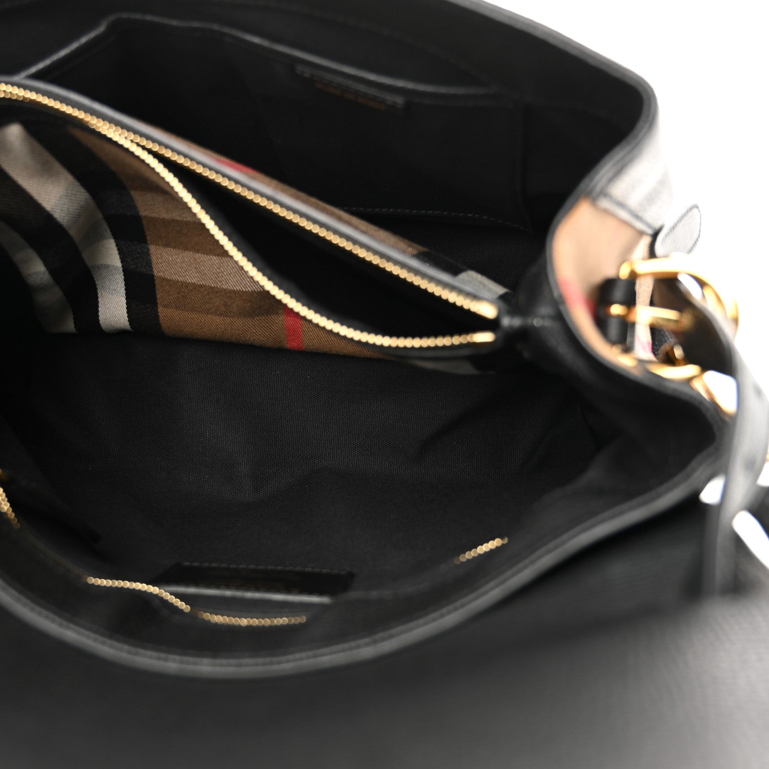 Burberry Derby Calfskin House Check Medium Camberley Black 6 of 13