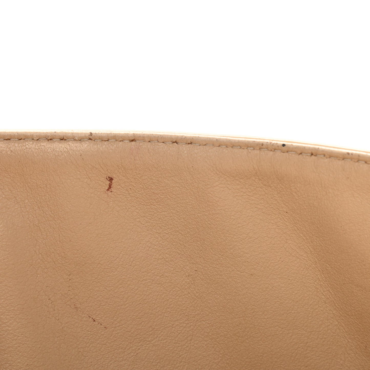 Distressed Patent Calfskin Quilted 2.55 Reissue 227 Flap Beige