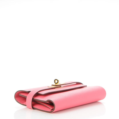 Hermes Epsom Kelly Medium Wallet Rose Azalee 4 of 8