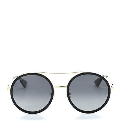 Gucci Acetate Round Frame Sunglasses GG0061S Black 2 of 9