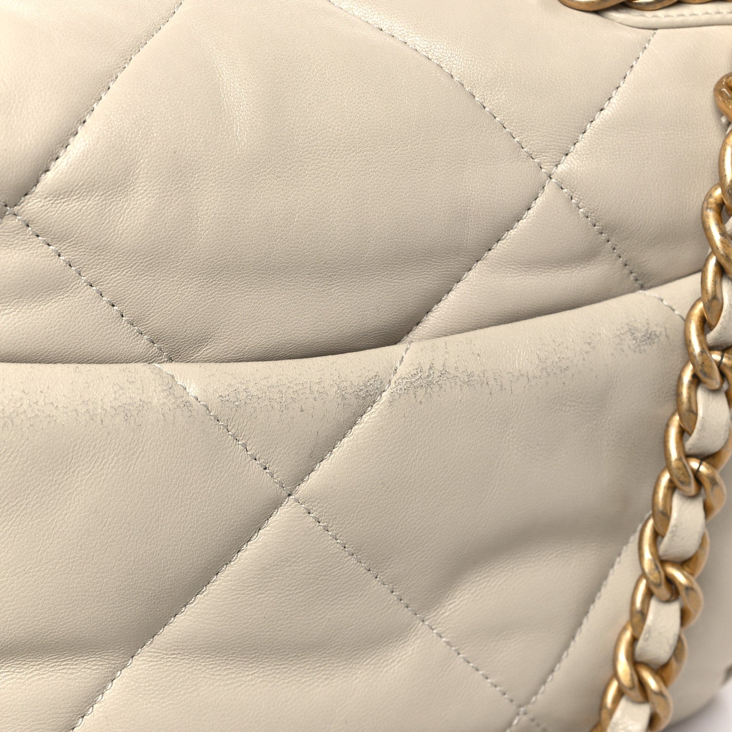 Chanel Lambskin Quilted Medium Chanel 19 Flap Light Beige 13 of 13