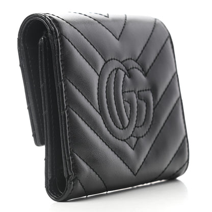 Gucci Calfskin Matelasse GG Marmont Wallet Black 3 of 7